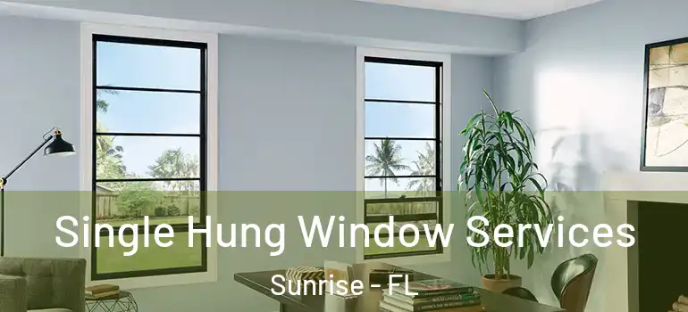  Single Hung Window Services Sunrise - FL